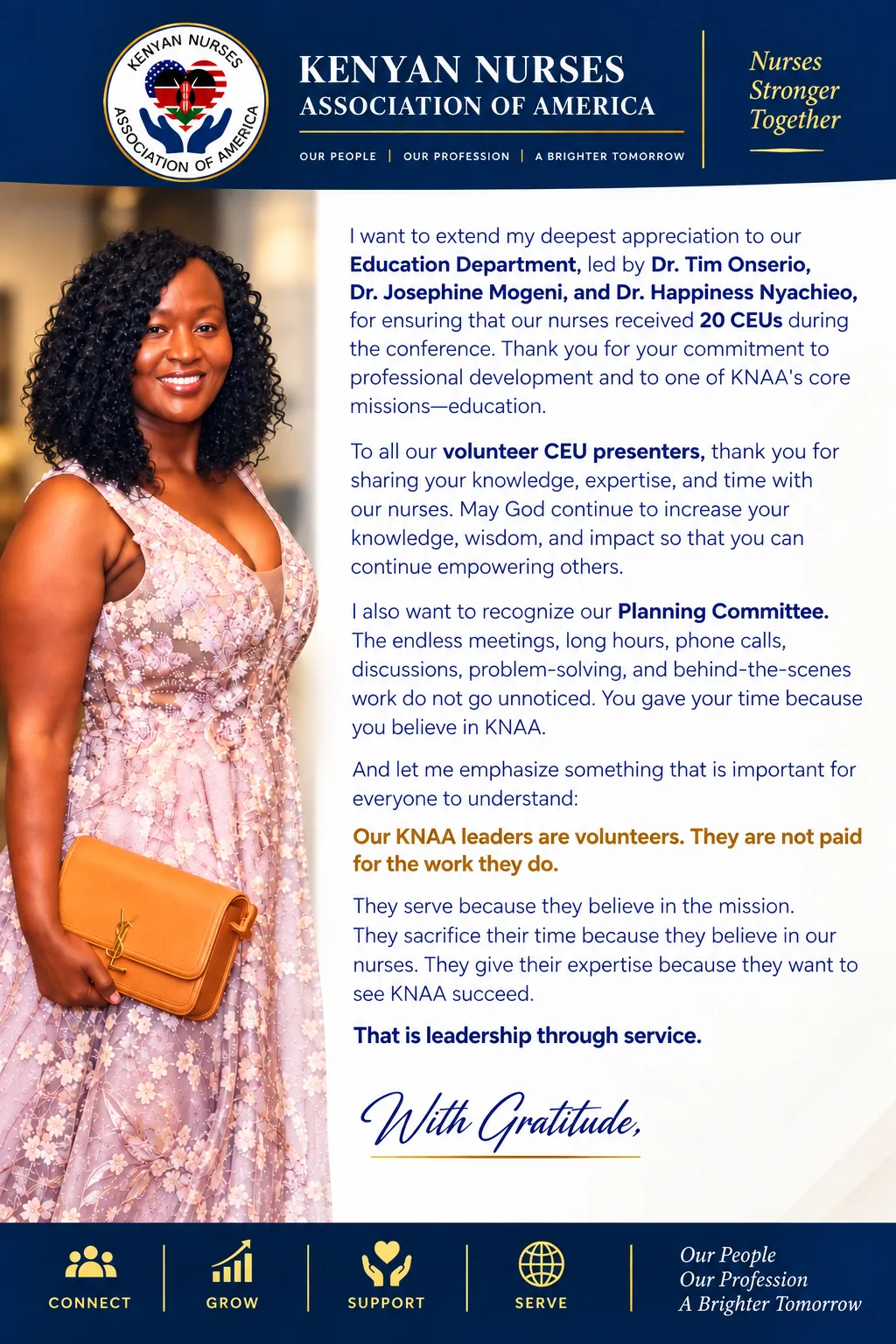 President's message, page 2 of 6
